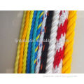 3 strand twisted polypropylene rope colorfull